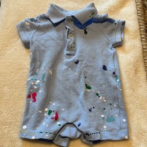 Ralph Lauren Paint Splattered Romper